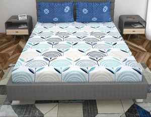 Ensemble de literie double ultime, draps en microfibre super doux avec motif floral, style moderne, caractéristique biologique - Product Image 1