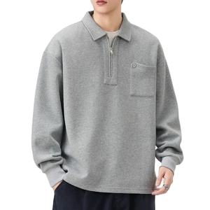 Camisa Polo para Hombre, Otoño, Nueva, Manga Larga, Cuello Solapa, Sudadera, Ropa Exterior, Estilo Casual de Negocios, Holgada - Product Image 5