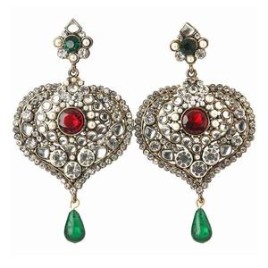 Tip Top Fashions 1301003 Pendientes colgantes finos Piedra austriaca Colgante chapado en oro - Product Image 1
