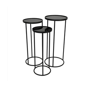 Table basse de luxe dessus en marbre noir fait à la main nouveau design pour salon salle à manger hall d'hôtel fer métal matériel pour les hôpitaux - Product Image 2