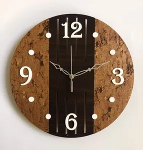 Best Selling Custom Round Shape Wooden antique decorative wood wall watch clock Hanging Bulk manufacturing