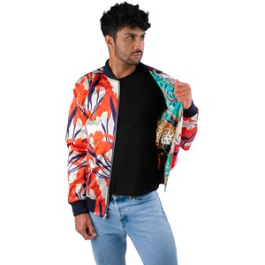 Blouson Bomber d'Hiver pour Homme 100% Polyester Enduit Imperméable Coupe-Vent Respirant Fermeture Éclair Frontale Teint Uni Style Urbain - Product Image 4