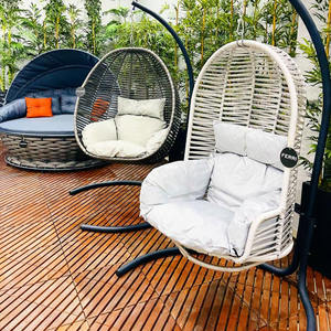 Silla Columpio de estilo moderno con soporte, hamaca de jardín para Patio interior y exterior con soporte de Metal, nueva - Product Image 5