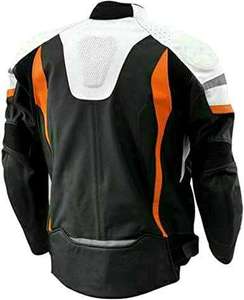 Kivotech Custom 100% Veste de moto coupe-vent en cuir véritable pour les coureurs de course de haute qualité, grande taille disponible, respirante - Product Image 2