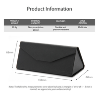 Étuis à lunettes de vue et de soleil en PU tendance, pliables, portables, en forme de triangle, vente en gros
