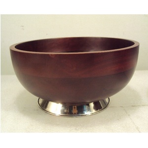 ชามไม้กลมสีดำดีไซน์เพชรชามสลัดไม้เสิร์ฟอาหารเย็น - Product Image 3