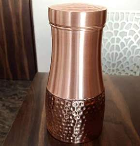 Bouteilles d'eau en cuivre à carreaux personnalisées avec couvercle, portables pour la décoration de la maison et la revente - Product Image 2