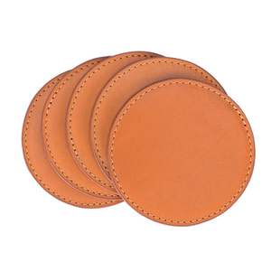 Latest Premium PU Leather Drink <b>Coasters</b> <b>Set</b> of 6 Wholesale Price Non-Slip Waterproof Durable Drink Mats for Coffee & Tea - Product Image 5