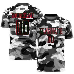 Lichtgewicht Ademende Camo Salute Service Soccer Jersey Aangepaste Teamnaam Warmteoverdracht Sponsor Logo Volwassenen Sportkleding - Product Image 2