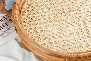 Hot Trend Vintage Handmade Rattan <b>Round</b> <b>Serving</b> <b>Tray</b> - Product Image 5