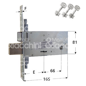 DOUBLE MAP LOCK pour les bandes triples, 4 lancers et loquet avant. ACIER INOXYDABLE. Les tiges ne sont pas incluses. - Product Image 1