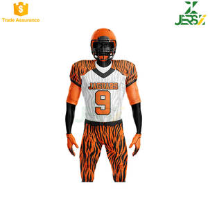 Conjuntos de uniformes de fútbol americano 100% poliéster transpirable impreso sublimado personalizable Unisex ropa deportiva para adultos - Product Image 4