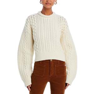 Maglione Re/Done a Collo Tondo con Lavorazione a Trecce per l'Inverno - Product Image 1