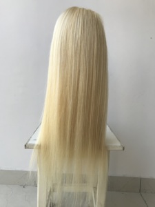 Perruque de cheveux humains lisses de qualité 10A Remy T.G Brand 613 avec closure, densité 220, provenant de fournisseurs indiens - Product Image 5