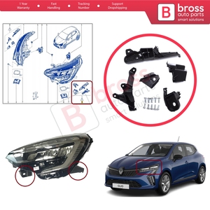 ชุดซ่อมขายึดไฟหน้า BHL569-1 ด้านซ้าย สำหรับ Clio MK5 B7 BF ปี 2019 ขึ้นไป รุ่น 260E70544R - Product Image 5