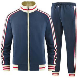 High Quality Men Runway Suits Sets Long Sleeve Full Zip Sweatpants Jackets and <b>Pants</b> 2 Piece Outfits for Men - Product Image 4