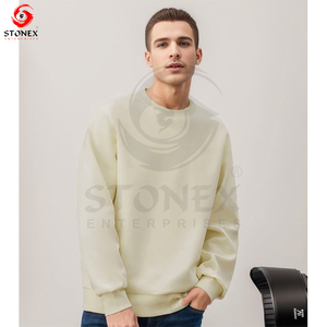 Customized Printed <b>Men's</b> 100% Cotton-Fleece Puffer Sweatshirts Long Sleeve Slim Fit Lined Winter <b>Pullover</b> Plain Knitted Style - Product Image 5