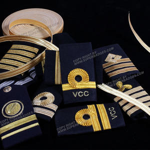 Charreteras personalizadas de alta calidad, charreteras e insignias de piloto, uniforme ceremonial Formal, accesorios de Charretera, logotipos de hombreras - Product Image 5