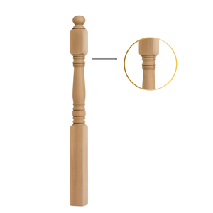 L'escalier élégant de chêne blanc de la haute qualité Newels 4500 partie l'ODM d'OEM disponible entièrement poncé prêt à souiller pour n'importe quel escalier d'EFS - Product Image 3