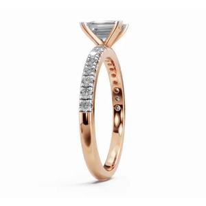 Anillo de Diamante Cultivado en Laboratorio en Tonos Esmeralda Exclusivos, 0.540 Ct, Oro de 9, 14 y 18 Quilates, Proveedor Mayorista OEM - Product Image 2