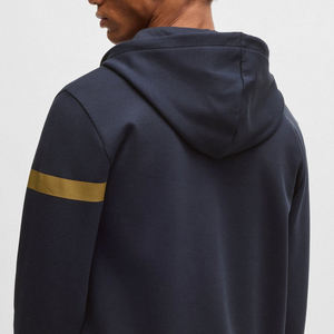 Sweat à capuche pour homme, couleur unie, dernière tendance, avec fermeture éclair, poches latérales et cordons de serrage, prix de gros, manches longues - Product Image 5