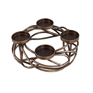 Elegante Portavelas Navideño de Aluminio Rústico Personalizado, Centro de Mesa, Portavelas para Velas de Té, Decoración Navideña Hecha a Mano - Product Image 5