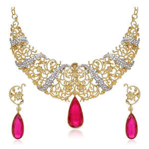 ชุดเครื่องประดับ kriaa-สร้อยคอหินสีขาวออสเตรีย2103803 - Product Image 1