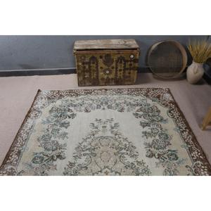 Tapis turc vintage, grand tapis de 5,7 x 9,2 pieds, tapis persan brun - Product Image 4