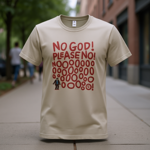 Magliette Promozionali con Scritta 'No God Please No' - Product Image 3