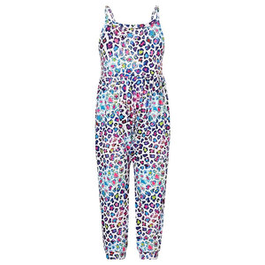 Combinaison pour filles en bas âge, une pièce, motif floral, dinosaure, barboteuse à bretelles, tenue d'été, vêtements en polyester et élasthanne, motif floral - Product Image 2
