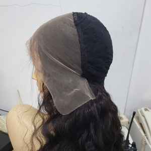 Perruque lace frontal suisse 13x4 Perruques en cheveux humains Natura cheveux raides cuticule alignée sans emmêlement doux et brillant - Product Image 5