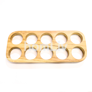 OEM Natural Eco Friendly Teak Wood Egg Rack Sustainable Food Safe No <b>Paint</b> and Varnish Halal Customized Kitchen - Product Image 1