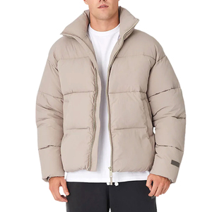 Custom Logo Canvas Men's Winter Puffer Jacket-High Quality Hooded Breathable <b>Windproof</b> Casual Fashion - Product Image 2