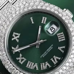 Montre-bracelet automatique à cadran romain en diamant Moissanite VVS personnalisée Hip Hop Bling Fashion pour hommes au prix le plus bas - Product Image 2