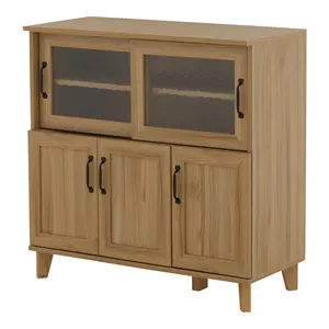 Armario de cocina moderno con patas de madera de pino, muebles de cocina de alta calidad, nuevo estilo, venta al por mayor, gran oferta - Product Image 1