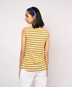 Camiseta corta de punto liso con logotipo personalizado para mujer, camiseta sin mangas recortada rosa de alta calidad, camiseta sin mangas de algodón para entrenamiento para mujer - Product Image 4