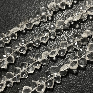 High Quality Faceted Crystal Quartz <b>Kite</b> Shape Beads White Gemstone Fancy Stone Beads for Jewelry Making - Product Image 6