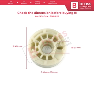 BWR5222 Window Regulator Repair <b>Cable</b> Roll <b>Gear</b> Reel Wheel Pulley Front Left Door for Elantra MK4 HD Sonata MK5 NF 2005-2008 Tuc - Product Image 5