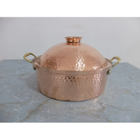 Cacerola de Acero Inoxidable de Alta Capacidad, Diseño Bohemio, 33 cm de Diámetro, Tapa con Cierre Fuerte, Duradera, Ecológica, Excelente Retención de Calor