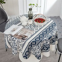 Nappe en lin surdimensionnée faite à la main, classique, à motifs imprimés, douce, durable, personnalisable, pour grandes tables TARUNA TEX