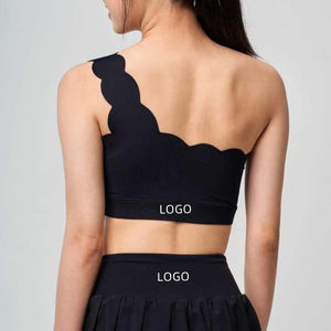 Sujetador Deportivo con Espalda Abierta y un Hombro Descubierto para Mujer, con Relleno y Transpirable, sin Tirantes, el Mejor Sujetador Deportivo Suave para Damas - Product Image 2