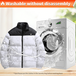 Veste à capuche chauffante unisexe avec 6 zones chauffantes, <span class=keywords><strong>manteau</strong></span> thermique <span class=keywords><strong>d</strong></span>'<span class=keywords><strong>hiver</strong></span> rechargeable par USB <span class=keywords><strong>pour</strong></span> hommes et femmes - Product Image 5