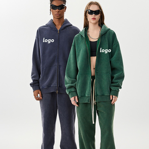 100% ชุดกีฬาผู้ชายผ้าคอตตอนแขนยาวลำลองแขนยาวซิปหน้าเสื้อสเวตสูทกีฬาวิ่งคอปกมีฮู้ดสำหรับฤดูหนาว - Product Image 6