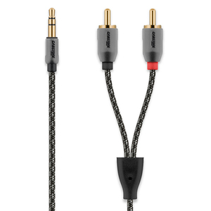 Cavo adattatore audio jack 3,5 mm 2xRCA nero argento 1,5 m - Product Image 1