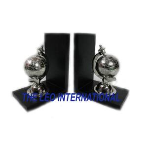 Sujetalibros con acabado en negro plateado con aspecto de globo de Metal de aluminio, sujetalibros decorativo para mesa de oficina en casa usado moderno - Product Image 4