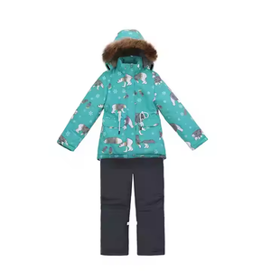 Conjunto de Chaqueta y Pantalones de Invierno para Niños, Unisex, Impermeable, Transpirable, 100% Poliéster, Desmontable, Venta al Por Mayor - Product Image 1