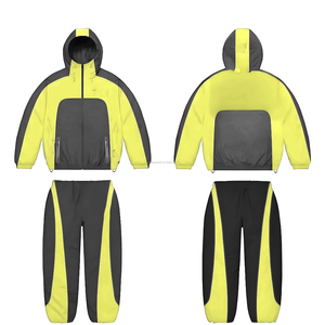 Chaqueta Cortavientos Personalizada de Invierno con Media Cremallera para Hombre, Transpirable, Ligera, de Poliéster/Algodón, con Capucha, Resistente al Viento - Product Image 1