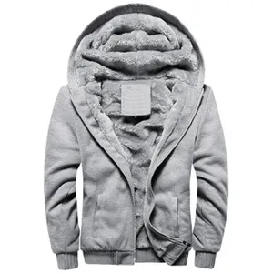 Mens Winter Hoodies Thick Warm Coat 2022 New Men Casual Fashion Solid Color Fleece Jacket Male Warm Fur Liner Tracksuits Coat