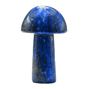 Lapis Lazuli Champignon Cristal Naturel Sculpture Pierre De Guérison Mini Figurine De Pierres Précieuses pour Reiki Energy Home Decor et Cadeaux - Product Image 1
