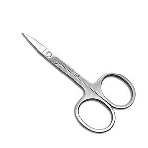 Ciseaux cosmétiques droits en acier inoxydable pour sourcils, manche en céramique, outil de beauté de précision tranchant pour un toilettage précis - Product Image 1